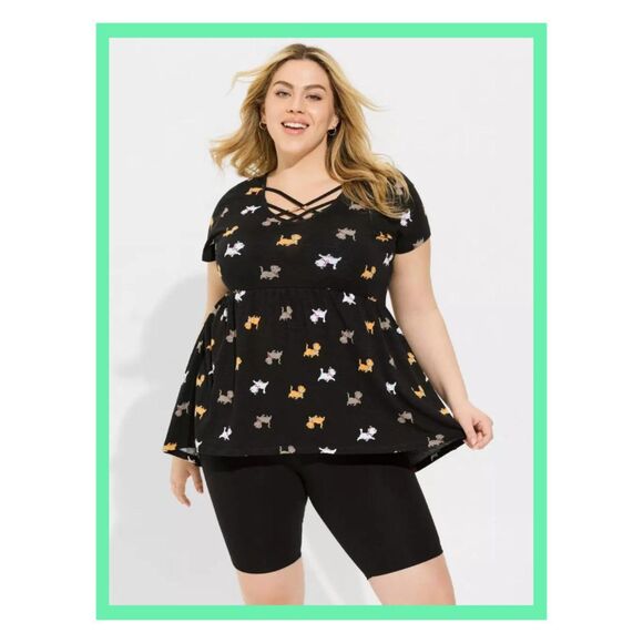 torrid Tops - NWT Torrid 1X Disney Aristocats Strappy Babydoll Top Size 14-16
